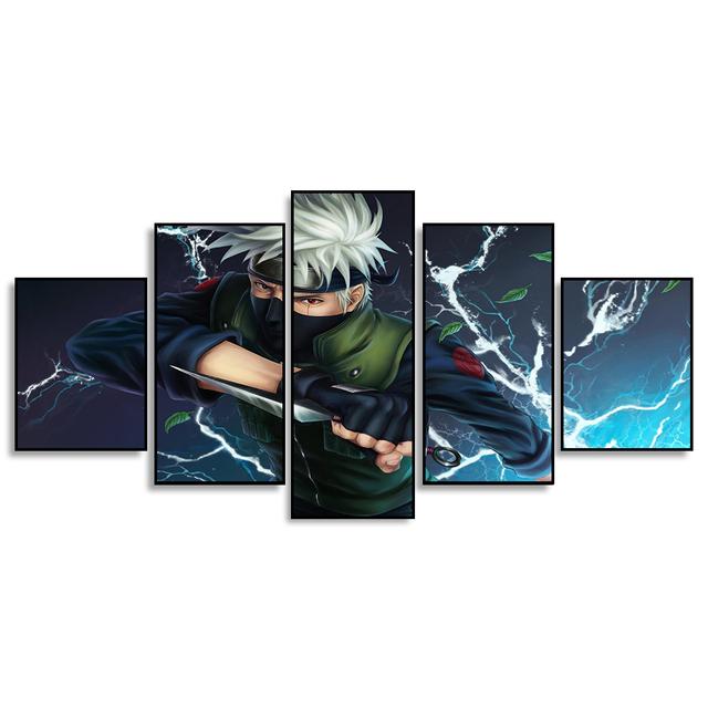 5 poze Poster Sasuke Ltachi Personaj Pictură decorativă Cameră pentru copii Imprimări artistice Modern Home Decor Pânză Pictură fără cadru