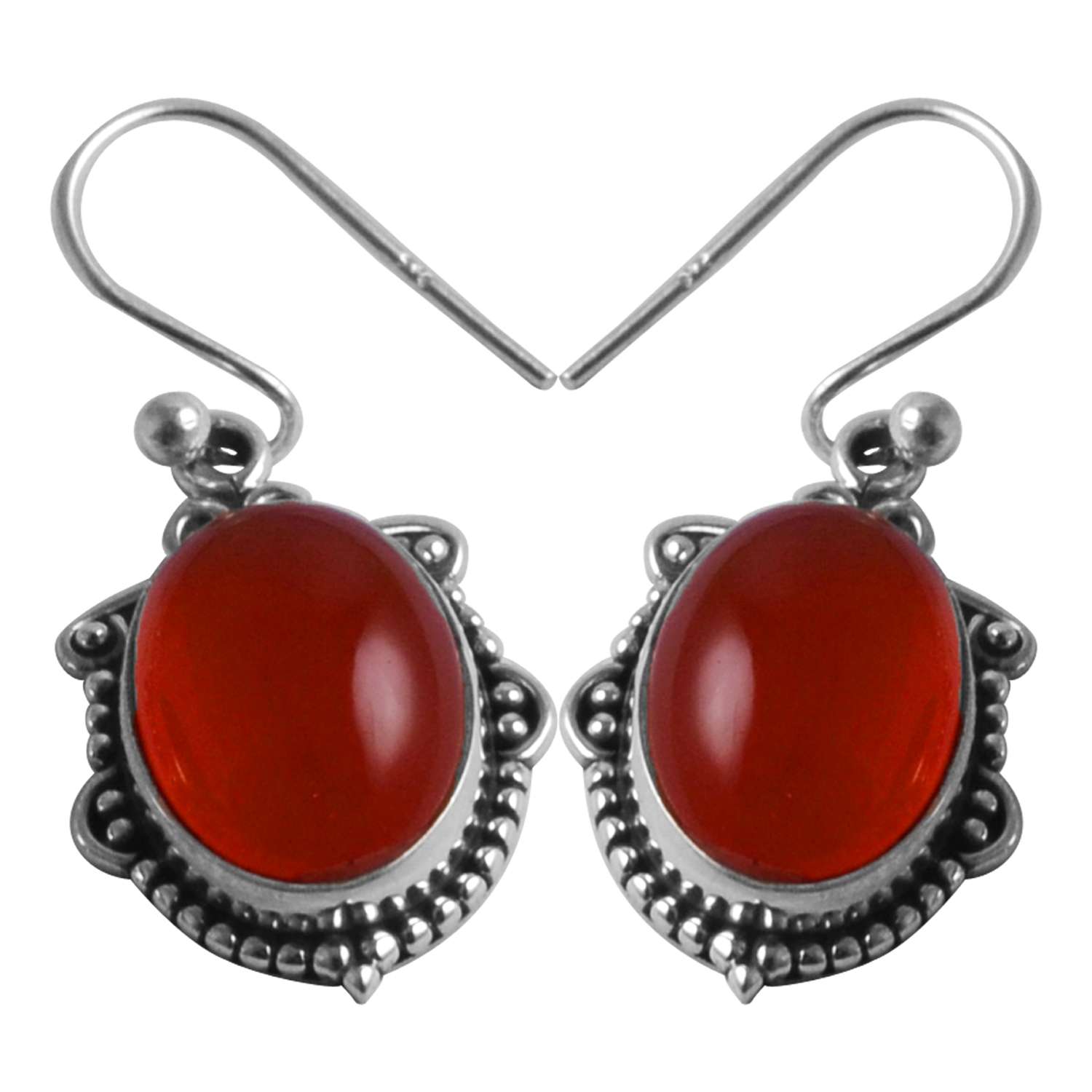 

Carnelian Gemstone Earrings Solid 925 Sterling Silver Handmade Earrings Jewelry Gift For Women And Girls E-1830