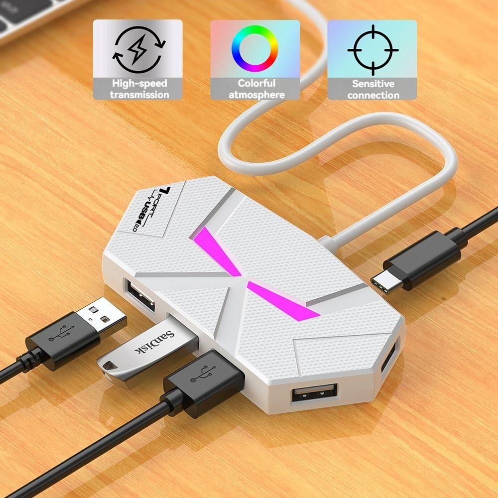 Type C USB Docking Station 4/7 Ports USB 3.0 HUB Splitter USB Splitter Adapter Hard Drive