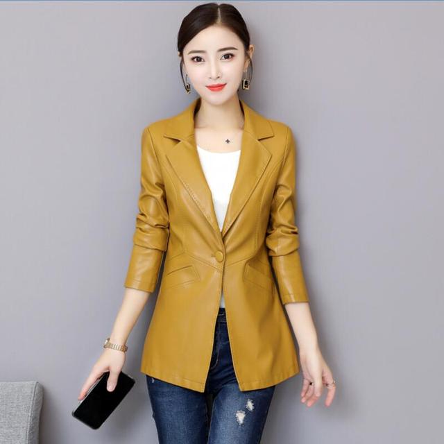 

Новые кожаные пиджаки, женские кожаные куртки, пальто, новые женские куртки, верхняя одежда, женские пальто, женский кожаный костюм XXXXL