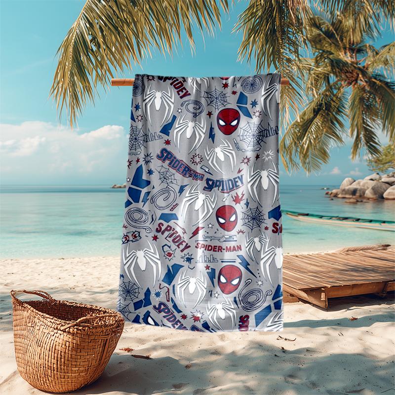 Spider-Man Beach Towel Outdoor Camping Beach Towel for Vacation Swim Outdoor Pool Absorbent Bath Towel