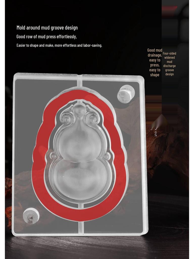 Double-Sided Acrylic Gourd Incense Mold for DIY Herbal Medicine Tablets