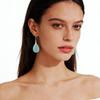 Boucles d'oreilles pendantes en cristal de poudre de pierre naturelle simples et de haute qualité boucles d'oreilles bijoux populaires