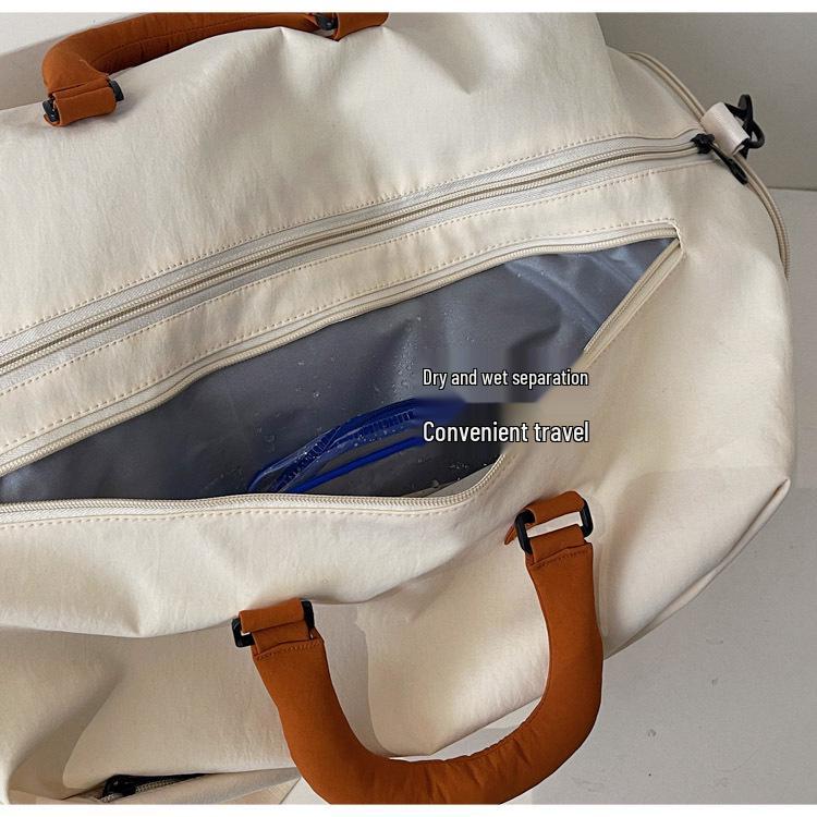 Cross-border Large Capacity Travel Bag with Shoe Compartment and Dry-Wet Separation for Yoga and Sports