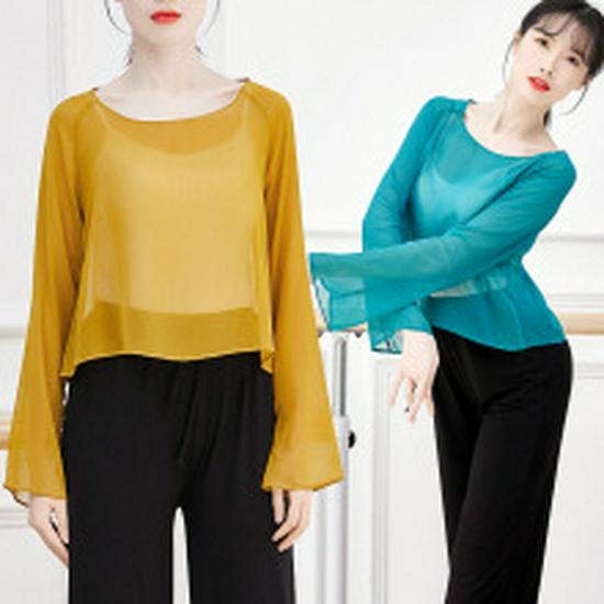 Women’s Irregular Chiffon Skirt Pants for Dance and Yoga