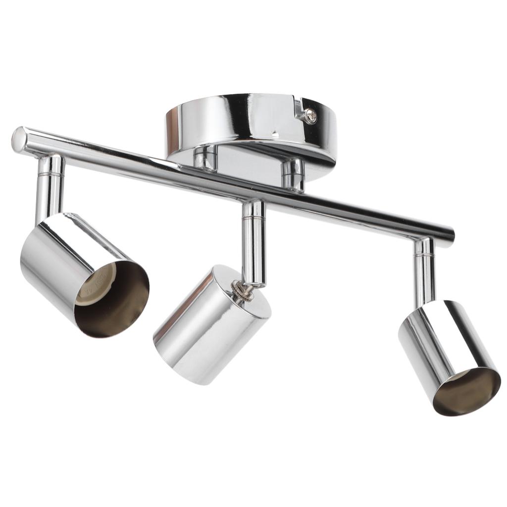 3 LED Track Light Base Adjustable Flexibly Rotatable 3 Way Ceiling Spotlight Base for Bedroom Dining Living Room Mall