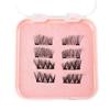 Tragbare magnetische künstliche Wimpern mit Pinzette - Neuer Stil, Rosa quadratisch-runde Box, Lang & Schlank.