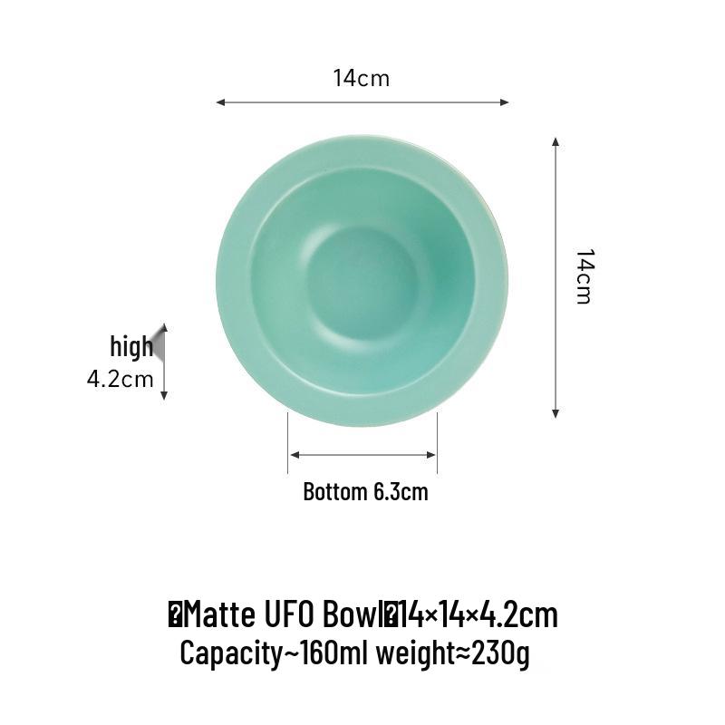 Minimalist Ceramic Pet Bowl with Edge and Neck Protection