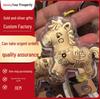 Gold 999 Lucky Foot Keychain & Lanyard Pendant Gift