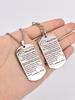 Stainless steel keychain and necklace, gift for daughter, carved badge ,Ideal Gift for Men, Couples, Boyfriend, Family & Friends