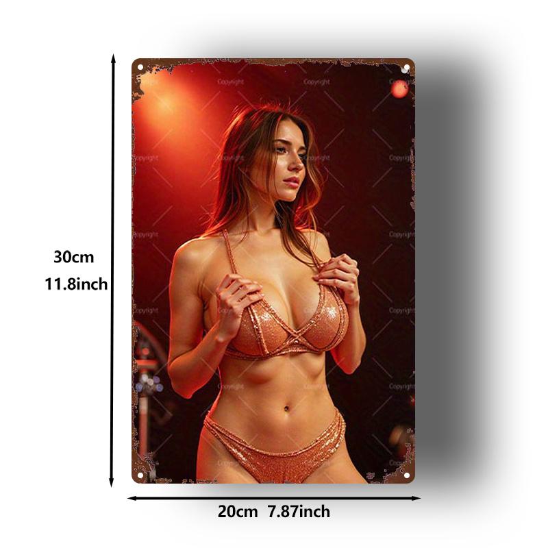 Retro Metal Tin Sign X Vintage Farmhouse Kitchen Wall Decor Sexy Pinup Art for Bar Garage Caf Classic European Style