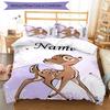 3pcs Bambi3 Cover Set - Personalized Name, HD Printed Bedding with 1 Cover and 2 Pillowcases - Perfect for Home Decor, Easy Care