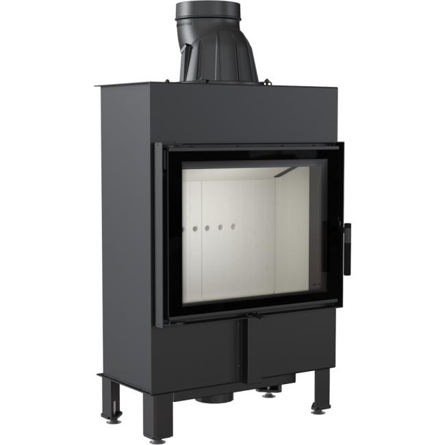 Smart steel fireplace KRATKI LUCY SLIM 8 kW Ø 160 MSK