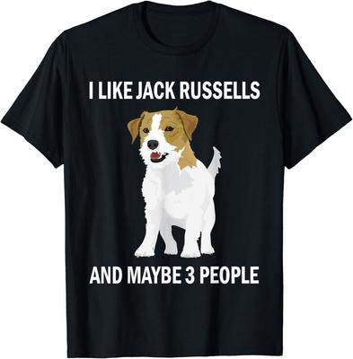 Mám rád Jack Russelly Tričko Vtipné Majitel psa Milovník domácích mazlíčků Dárek Unisex Tričko