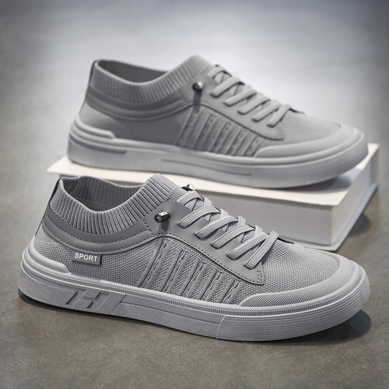 Ein-Pedal-Faulenzerschuhe, atmungsaktiv und bequem im Sommer, Schuhe mit weicher Sohle, Netzstoffschuhe im alten Pekinger Stil, Schuhe für ältere Väter mit flacher Sohle