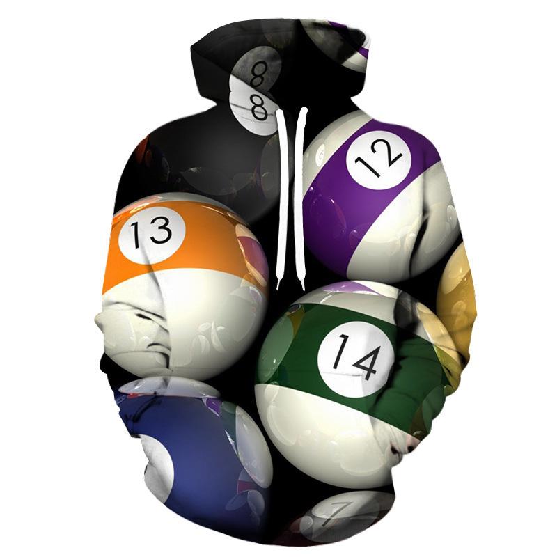 

Толстовки с 3D принтом для бильярда и графикой для мужчин и женщин, пуловер с длинными рукавами, толстовки с капюшоном, повседневные негабаритные мужские топы с капюшоном 6XL