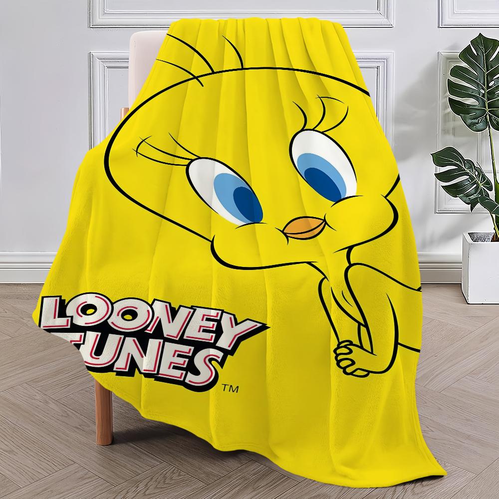 Cartoon Bird Cute T-Tweety Blanket Plush Nap Sofa rug for Living Room Warm Office Bedroom Birthday Home Travel Kid Gifts