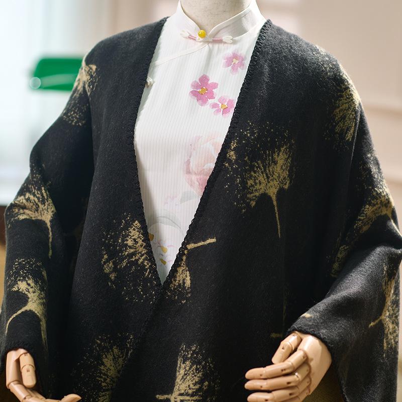 Women's Ethnic Style Shawl - 2025 Autumn/Winter Collection - Cozy Cloak for Travel and Everyday Wear