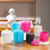 Light Luxury Glass Candy Jar with Lid Colorful Candy Storage Bottle Retro Candy Nut Storage Container Tabletop Craft Decoration