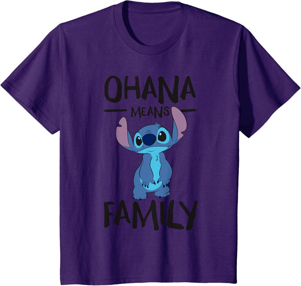 Lilo & Stitch - Ohana Means Family Fashion Casual T-Shirt S-4XL Four Seasons