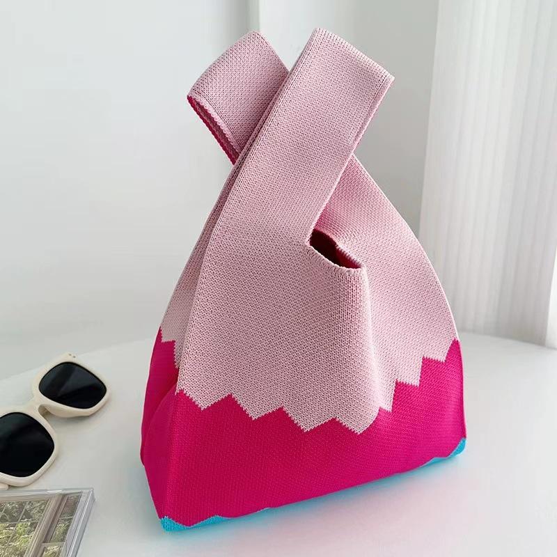 Panda Knit Women's Cross-Border Wrist Tote Handbag