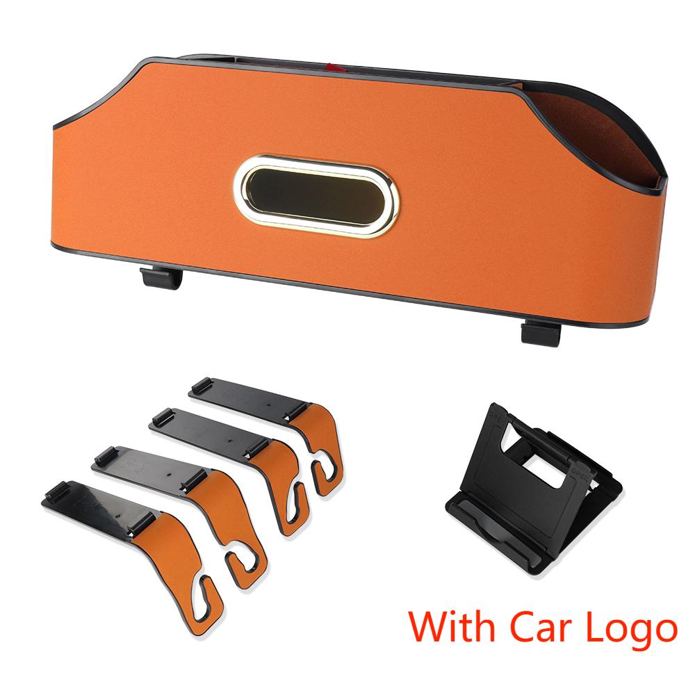 Multifunktionale Leder-Taschentuchbox Aufbewahrungsbox für die Rückseite des Autositzes Halter für Getränkebecher und Mobiltelefon für Citroen C1 C2 DS C4L VTS C-ELYSEE