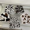 Halloween Knitting Cow Pattern Soft Unisex Hat Adult Outdoors for Ski Cycling