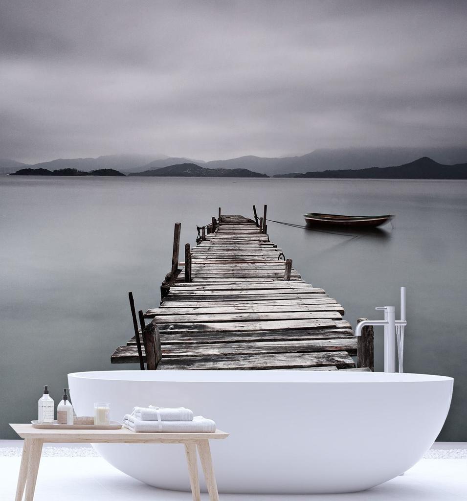 Wallpaper Footbridge Landscape Lake
