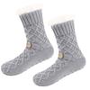 Winter Floor Socks Anti-Slip Fleece Lined House Socks Warm Slipper Socks with Grippers
