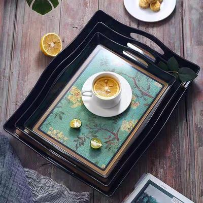 Nordic Rectangular Water Cup & Tea Tray - Plastic Plate for Living Room, Fruit, or Beauty Salon Mixing