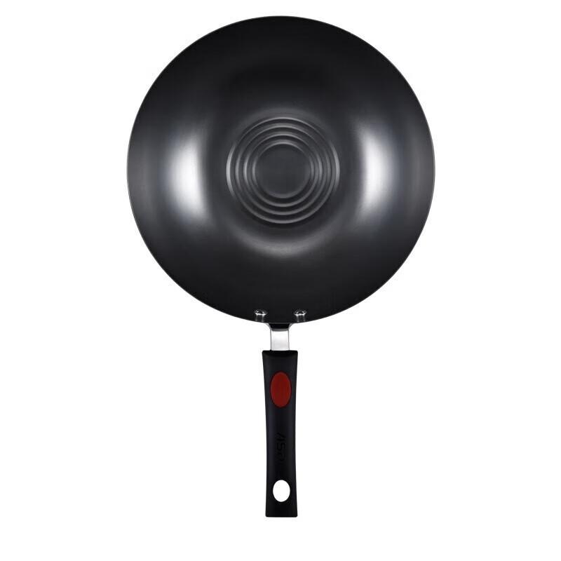 ASD 32CM Titanium Alloy Uncoated Wok with Standable Lid
