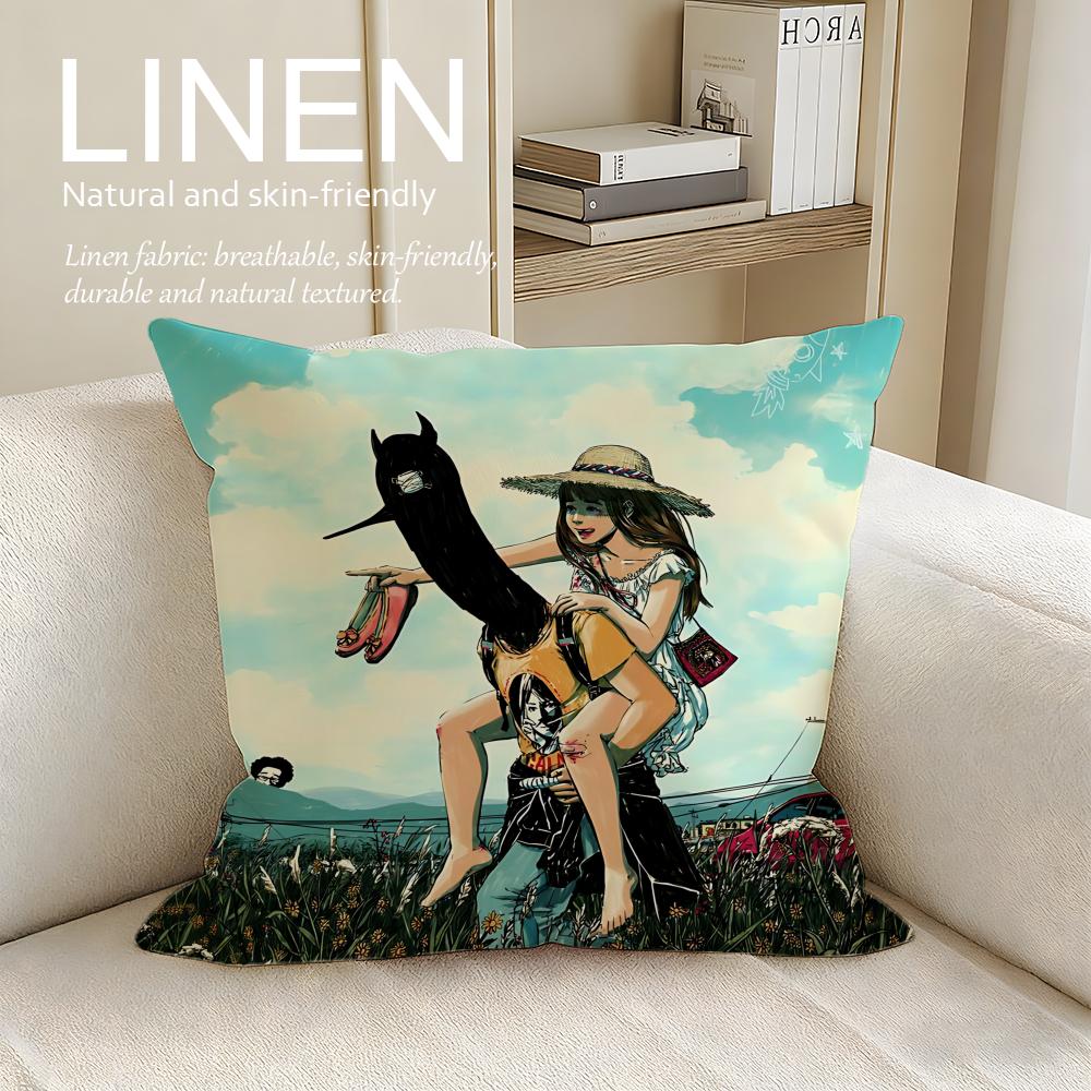 Manga Goodnight Punpun Cushion Cover Pillowcase Set Pcs x x Breathable Washable Sofa Cushion Cover 30X30cm