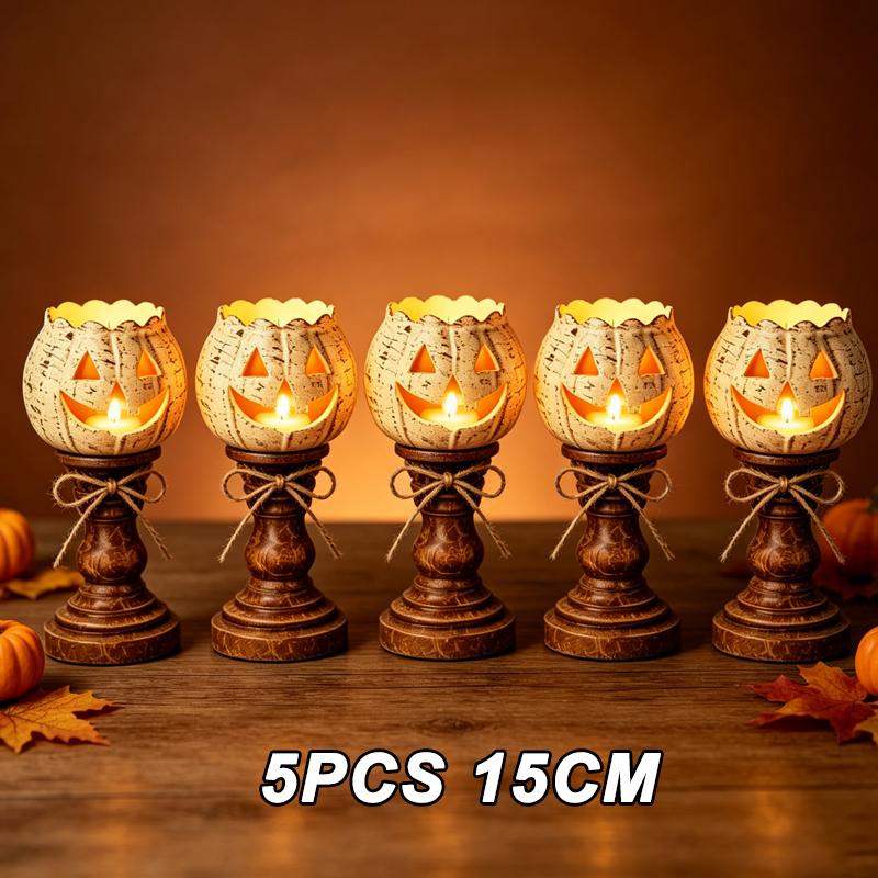 Xiaomi Halloween Light Pumpkin Candlestick Lantern Pumpkin Tealight Candle Holder Lamp Halloween Party Home Decor Ornaments Props Gifts