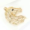 Trendy Alloy Zodiac Horse Brooches For Women Animal Pins Suit Coat Accessories Casual Party Accessories New Year Gifts