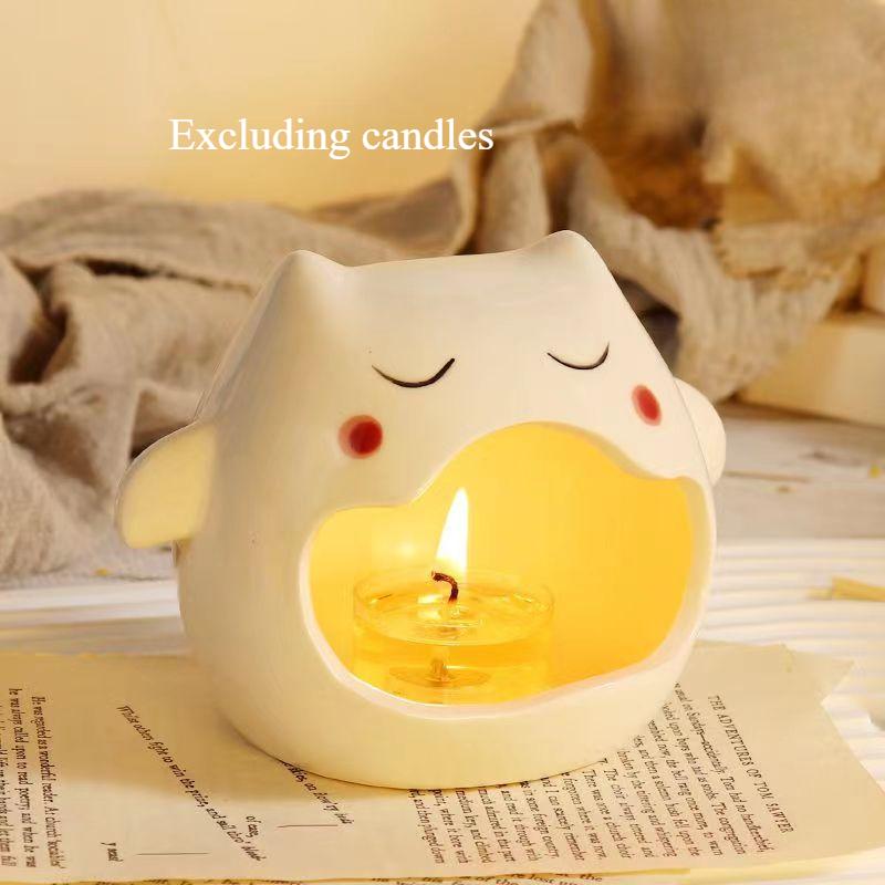 Cute Ghost Candlestick Halloween Creative Restaurant Desktop Aromatherapy Candle Atmosphere Decoration Candle Candlestick