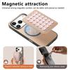 For iPhone 17 Pro Max Case Carbon Fiber Texture Leather Back Cover with Magnetic Detachable Suction Cup
