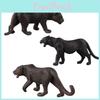 Wildlife Animal Model Toy Black Panther Figurine Jungle Decor For Collectors