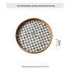 Handmade Rattan Round Light Luxury Tray for Picnic, Fruit, and Candy Storage in the Living Room or Restaurant.