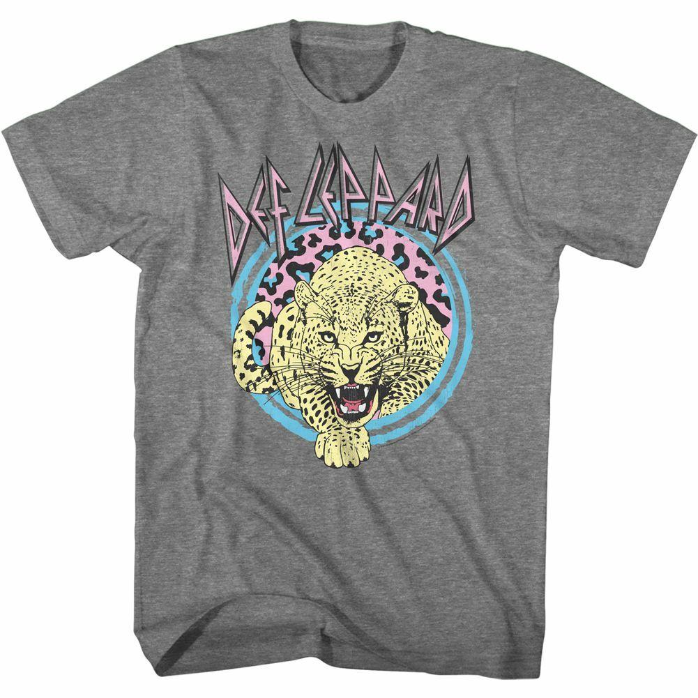 Def Leppard Pastel Leppard 2 Graphite Heather Adult T-Shirt XXL