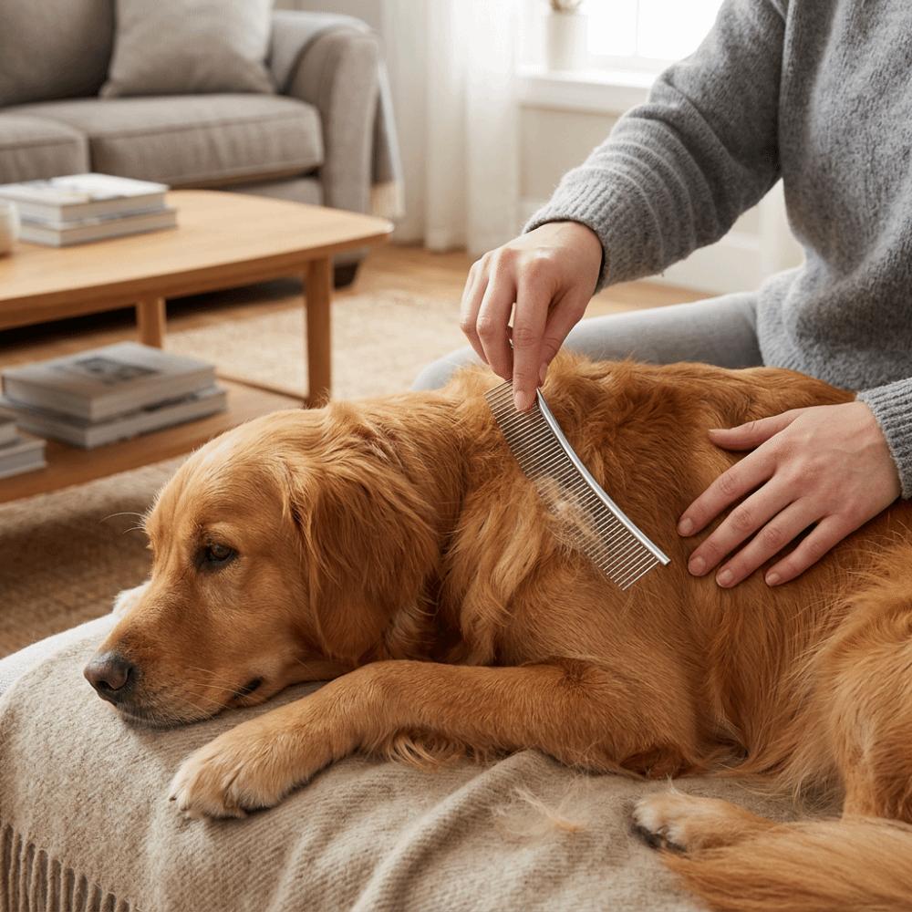 Curved Shape Curved Dog Comb Smooth Teeth Dematting Pet Comb Dense Tooth Pet Comb Long Haired Pets