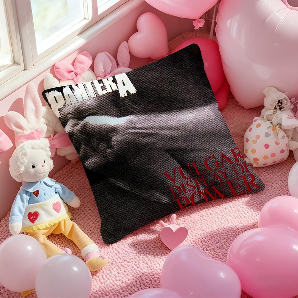P-Pantera Band Pillow Case Soft Plush Fabric Double-Sided Printed Cushion Cover Warm Winter Sofa Pillow Case