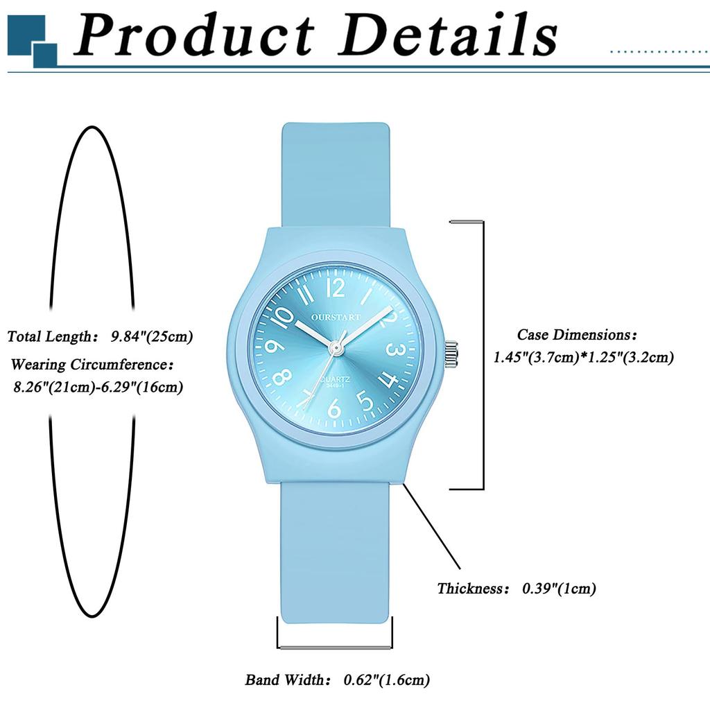 Silicone Watch Women Cute Waterproof Fashion Analog Quartz Watch Accessory - Birthday Christmas Children's Day Gift