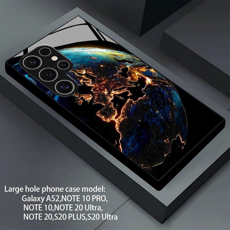 Earth at Night Exquisite luxury High-end PhoneCase Glass PhoneCase for Samsung Galaxy S26 S25 S24 S23 S22 S21 FE Ultra Plus