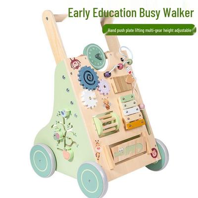 Wooden Baby Walker for Children - One-Year-Old Birthday Gift, Learning-to-Walk Push Car Toy