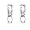 2-pack Dog Tag Clips, Stainless Steel Heavy Duty Quick Clip Pet Id Tag Holder, Thick (single Polybag