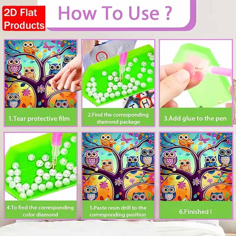 DIY The Owl on Guard Duty Pearl Diamond Art Kits Without Frame 30x40cm Gem Art Diamond Painting Kits for Adults/Beginners Gift Idea Home Wall Decor