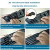 1pcs Car Front AC Vent Outlet Paddle Tab Clip For Skoda Octavia 2014-
