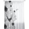 Dandelion Flower Black White Tulle Window Curtains Living Room Silk-like Fabric Yarn Sheer Voile Curtain Bedroom Cooking Area Home Decor Drape
