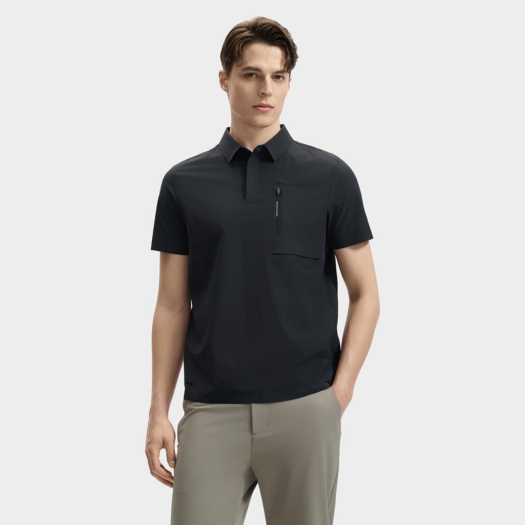 New FILA Polo Shirts Men's Jet Black F11M432707FBK