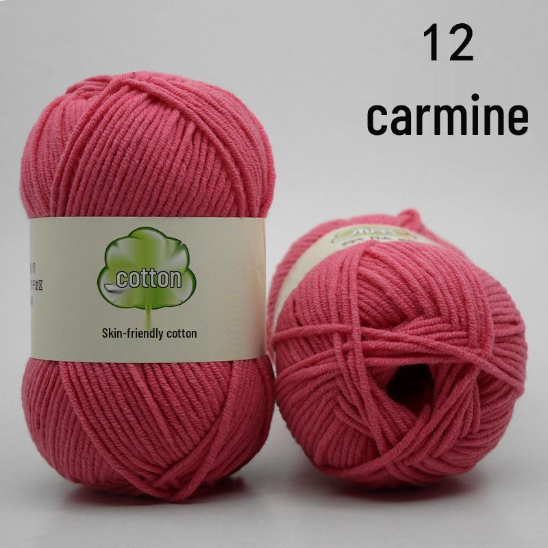 Combed 5-Ply Milk Cotton Yarn for DIY Knitting & Crochet - Medium-Thick Scarf & Blanket Material Pack